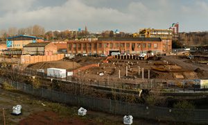 Regeneration of a brownfield site on the banking institutions of this Ouseburn in Newcastle.